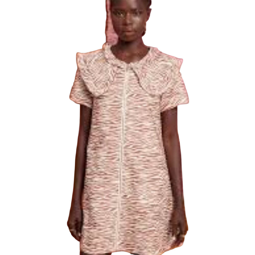 NWT GHOSPELL Zoya Zebra Mini Dress Tan/White Size M